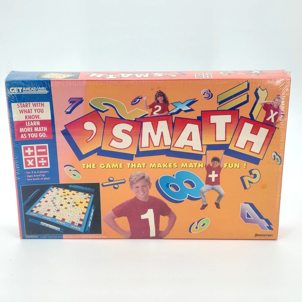 'SMATH Game Sealed In Box *NEW* - Get Ahead Games 1992 Pressman #5200 VTG